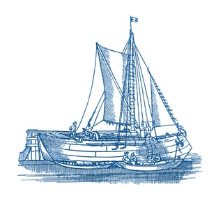 Niederländisches Rheinschiff, um 1530