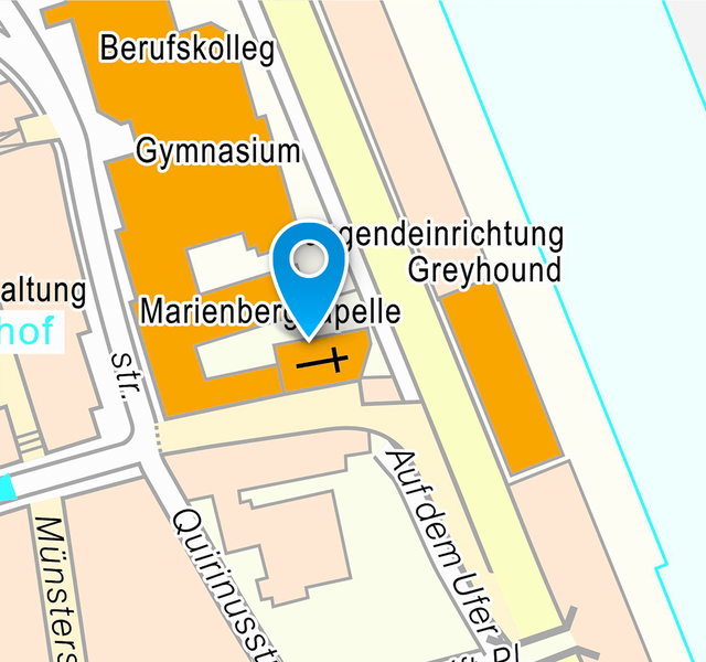 Kirche und Kloster Marienberg: Lageplan Innenstadt