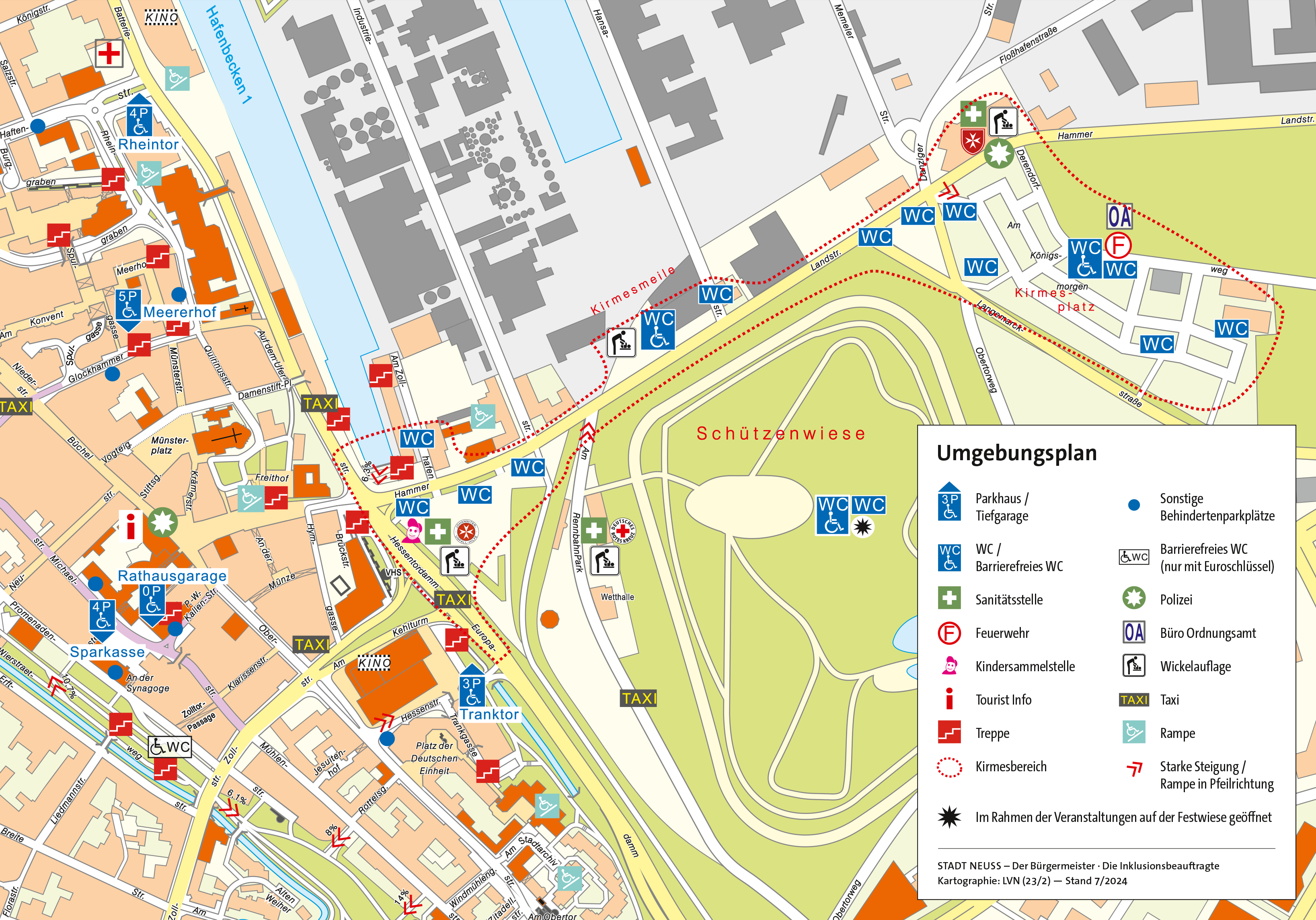 Lageplan der Kirmes und Schützenwiese zum Schützenfest 2024