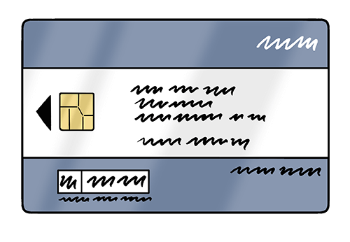 Bank-Karte mit Chip
